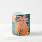 Farbenfrohe tropische Blätter Kaffeetasse (Mittel)