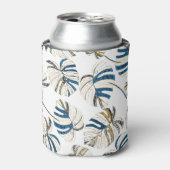 Farbenfrohe tropische Blätter, modernes Muster. Dosenkühler (Kanne Vorderseite)