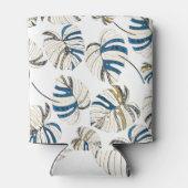 Farbenfrohe tropische Blätter, modernes Muster. Dosenkühler (Rückseite)