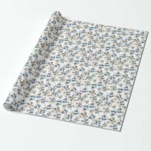 Farbenfrohe tropische Blätter, modernes Muster. Geschenkpapier