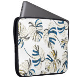 Farbenfrohe tropische Blätter, modernes Muster. Laptopschutzhülle (Vorne Rechts)