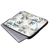 Farbenfrohe tropische Blätter, modernes Muster. Laptopschutzhülle (Vorne Knopf)