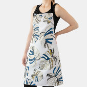 Farbenfrohe tropische Blätter, modernes Muster. Schürze (InSitu)