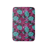 Farbenfrohe tropische Blätter Muster Badematte (Vorderseite Vertikal)