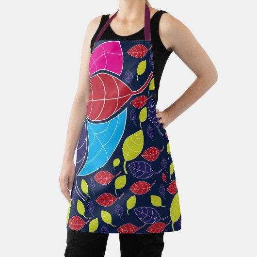 Farbenfrohe tropische Blätter Naturmuster Schürze (InSitu)