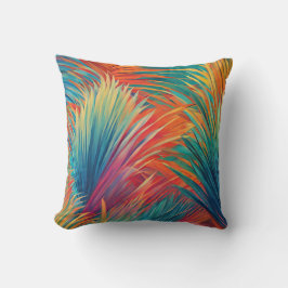 Farbenfrohe tropische Blätter Palmfronten mehrfarb Kissen