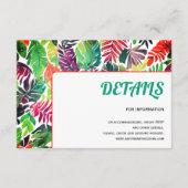 Farbenfrohe tropische Blätter, Rahmen maximalistis Begleitkarte (Vorderseite)