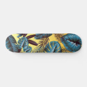Farbenfrohe tropische Blätter Skateboard (Horizontal)