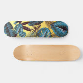 Farbenfrohe tropische Blätter Skateboard (Horizontal)