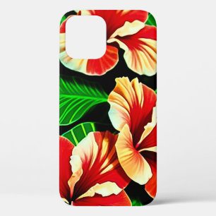 Farbenfrohe tropische Blätter und Hibiskus-Blume   Case-Mate iPhone Hülle