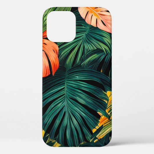 Farbenfrohe tropische Blätter und Hibiskus-Blume | Case-Mate iPhone Hülle (Rückseite)