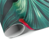 Farbenfrohe tropische Blätter und Hibiskus-Blume | Geschenkpapier (Rolleneckpunkt)