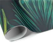 Farbenfrohe tropische Blätter und Hibiskus-Blume | Geschenkpapier (Rolleneckpunkt)