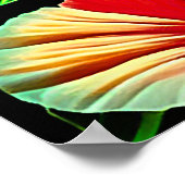 Farbenfrohe tropische Blätter und Hibiskus-Blume | Poster (Ecke)