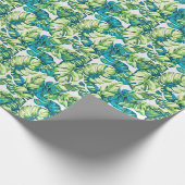 Farbenfrohe tropische Blätter von Banana und Monst Geschenkpapier (Ecke)