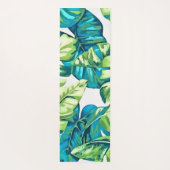 Farbenfrohe tropische Blätter von Banana und Monst Yogamatte (Rückseite)