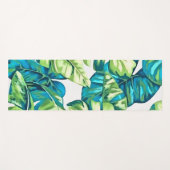 Farbenfrohe tropische Blätter von Banana und Monst Yogamatte (Vorderseite (Horizontal))