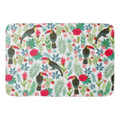 Farbenfrohe tropische Blume Badematte (Vorderseite)