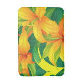 Farbenfrohe tropische Blume Badematte (Vorderseite Vertikal)