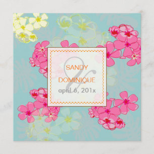 Farbenfrohe tropische Blume/Blattverlust Einladung