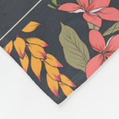 Farbenfrohe tropische Blume Fleecedecke (Ecke)