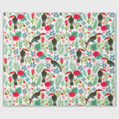 Farbenfrohe tropische Blume Geschenkpapier (Flach)