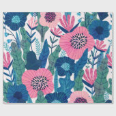 Farbenfrohe tropische Blume Geschenkpapier (Flach)