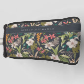 Farbenfrohe tropische Blume Golf Headcover (Vorderseite)