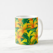 Farbenfrohe tropische Blume Kaffeetasse (VorderseiteRechts)