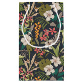 Farbenfrohe tropische Blume Kleine Geschenktüte (Rückseite)