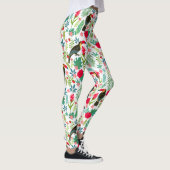 Farbenfrohe tropische Blume Leggings (Rechts)