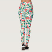 Farbenfrohe tropische Blume Leggings (Rückseite)
