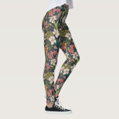 Farbenfrohe tropische Blume Leggings (Rechts)