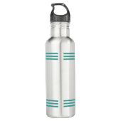 Farbenfrohe tropische Blume mit benutzerdefinierte Edelstahlflasche (Rückseite)