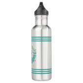 Farbenfrohe tropische Blume mit benutzerdefinierte Edelstahlflasche (Rechts)