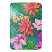 Farbenfrohe tropische Blume Muster Badematte (Vorderseite Vertikal)