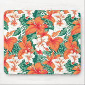Farbenfrohe tropische Blume Muster Hawaiian Vibe Mousepad (Vorne)
