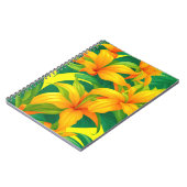 Farbenfrohe tropische Blume Notizblock (Linke Seite)