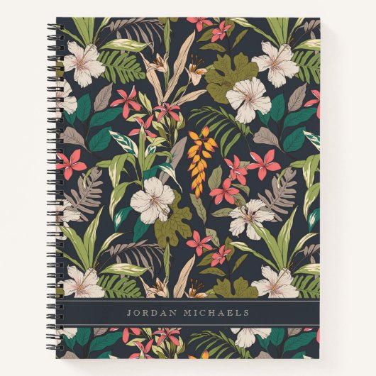 Farbenfrohe tropische Blume Notizblock (Vorderseite)
