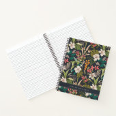 Farbenfrohe tropische Blume Notizblock (Innenseite)