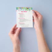 Farbenfrohe tropische Blume - Preisliste Flyer (Gruppe)