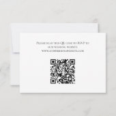 Farbenfrohe tropische Blume QR Code Hochzeit RSVP (Rückseite)