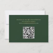 Farbenfrohe tropische Blume QR Code Hochzeit RSVP Karte (Rückseite)