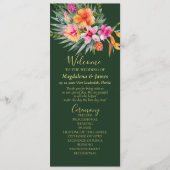 Farbenfrohe tropische Blume Rosa Orangefarbene Hoc Programm (Vorderseite)