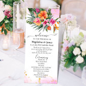 Farbenfrohe tropische Blume Rosa Orangefarbene Hoc Programm