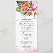 Farbenfrohe tropische Blume Rosa Orangefarbene Hoc Programm (Vorderseite)