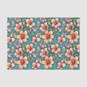 Farbenfrohe tropische Blume Seidenpapier