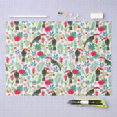 Farbenfrohe tropische Blume Seidenpapier (Handwerk)