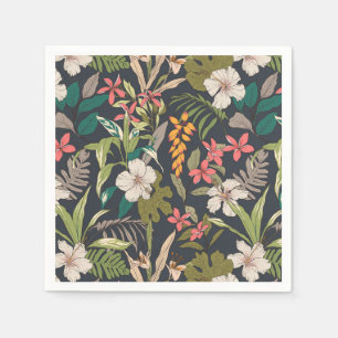 Farbenfrohe tropische Blume Serviette