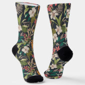 Farbenfrohe tropische Blume Socken (Gewinkelt)